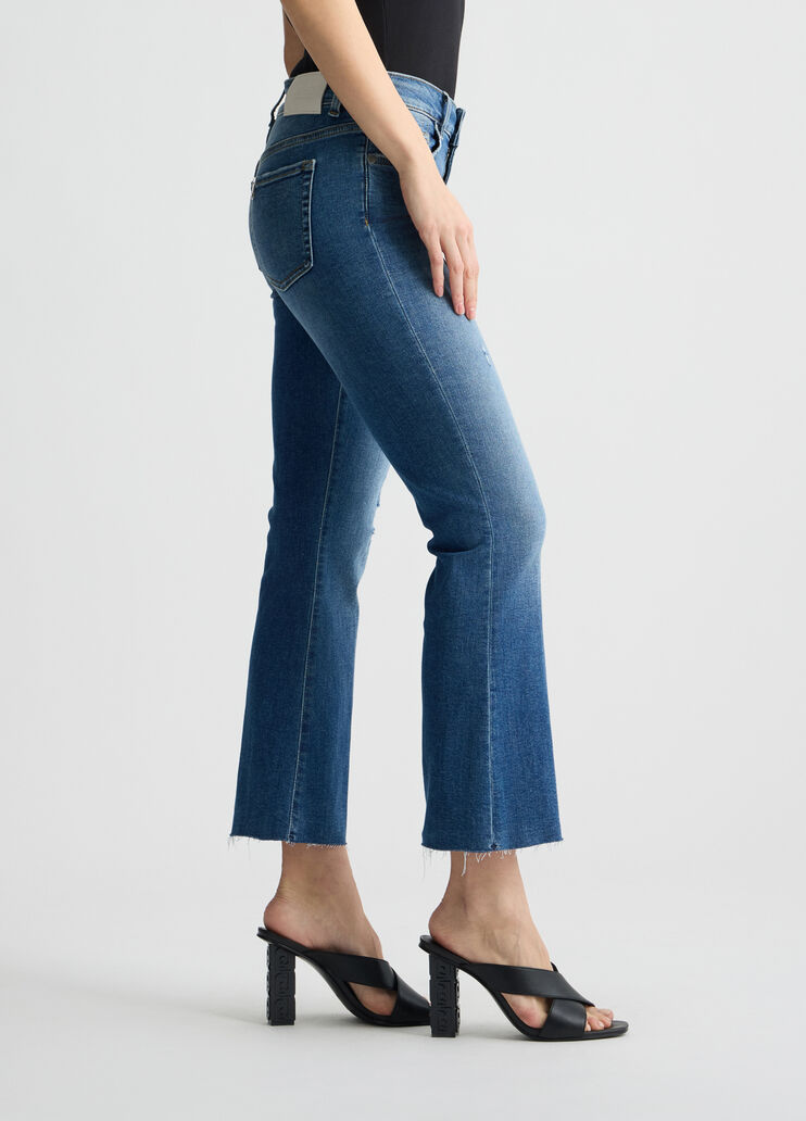 Cropped flared jeans  dark denim Liu Jo - large image number 3 Cropped flared jeans  dark denim Liu Jo - large image number 3
