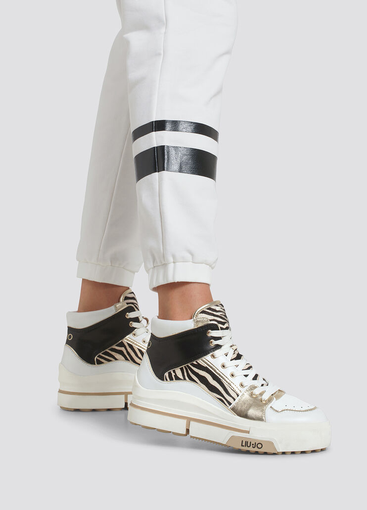 High-top sneakers with zebra print  Liu Jo - large image number 3