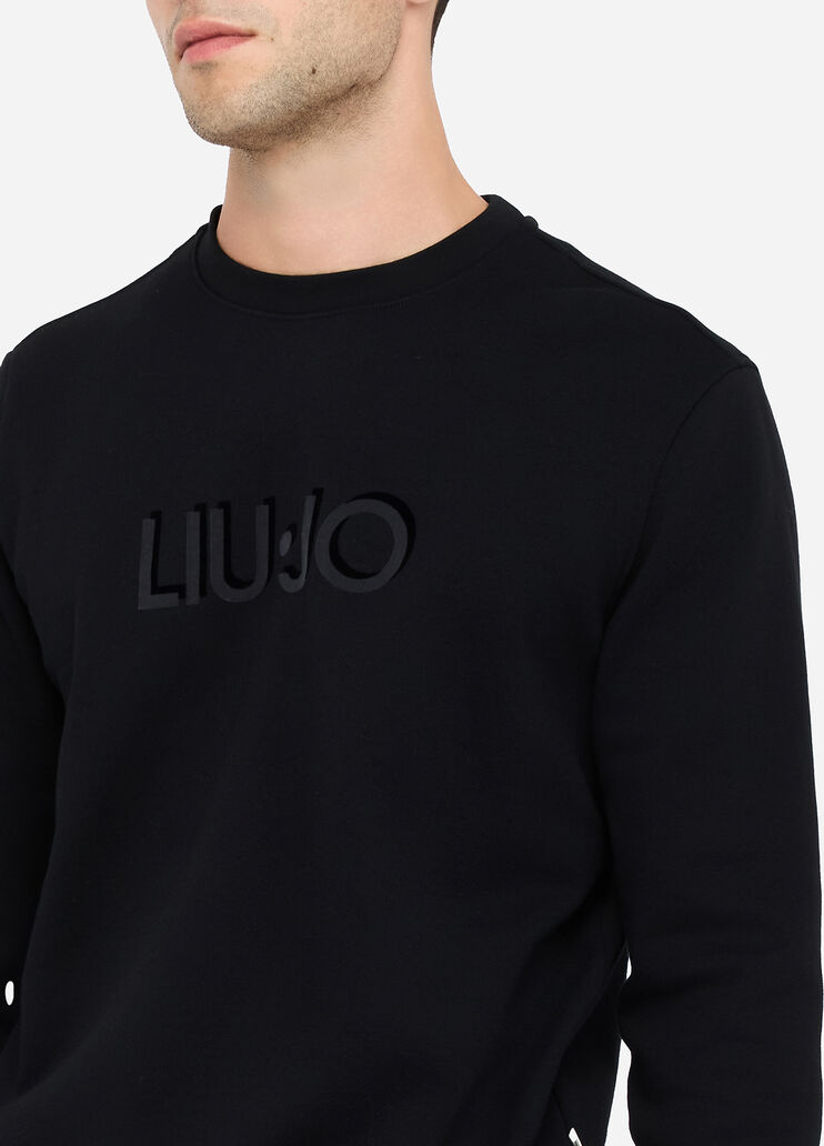Sweat-shirt avec logo noir Liu Jo - large image number 4