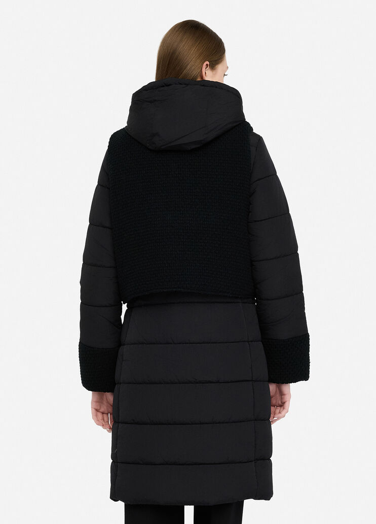 Giacca imbottita lunga con cappuccio nero Liu Jo - large image number 1 Giacca imbottita lunga con cappuccio nero Liu Jo - large image number 1