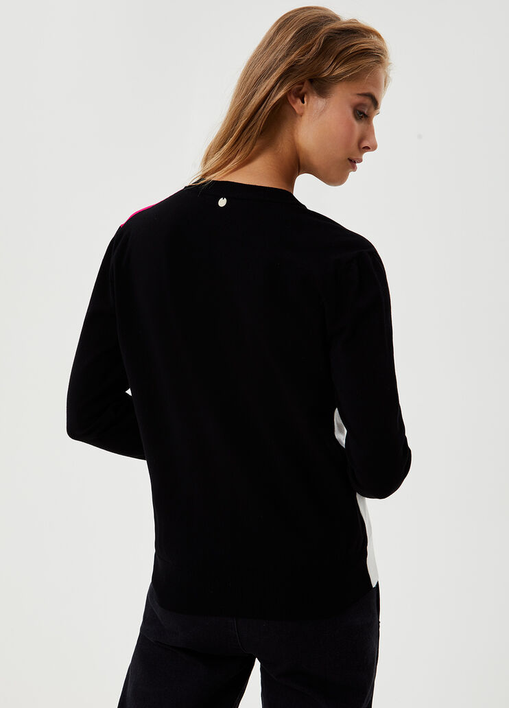 Colour block jumper Black Liu Jo - large image number 1