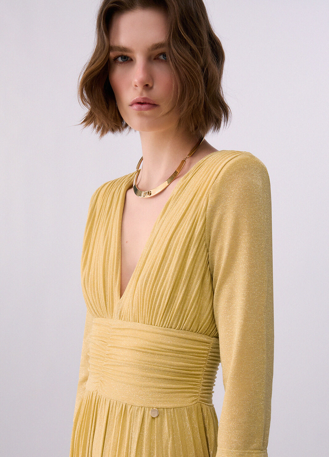 Langes elegantes Lurex-Kleid Zedernholz Liu Jo - large image number 2