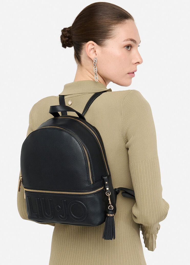 Backpack with charm black Liu Jo - medium Backpack with charm black Liu Jo - medium