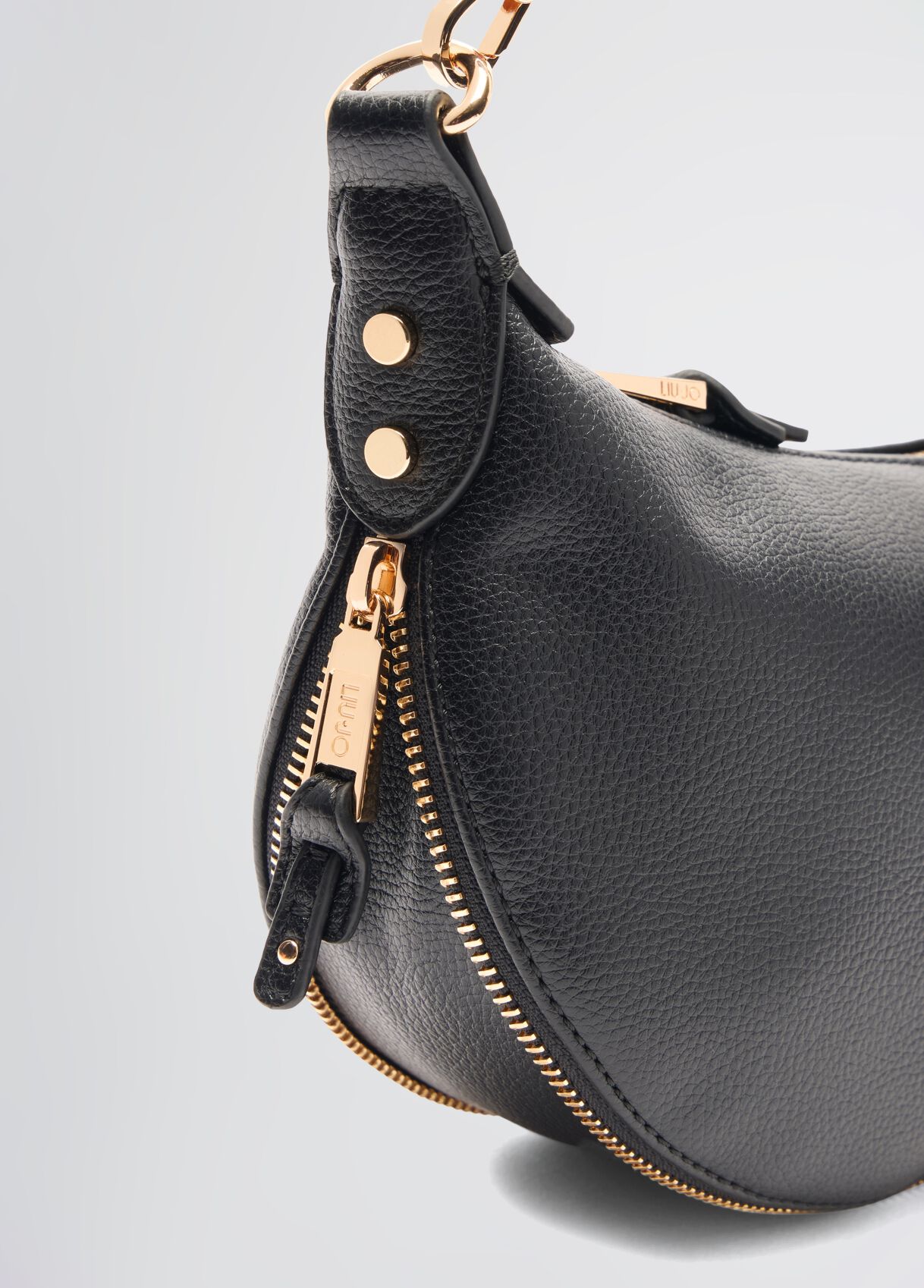 ショルダーバッグ・ポシェット LIU JO LOGO HOBO Small hobo bag with logo colour black | Liu Jo