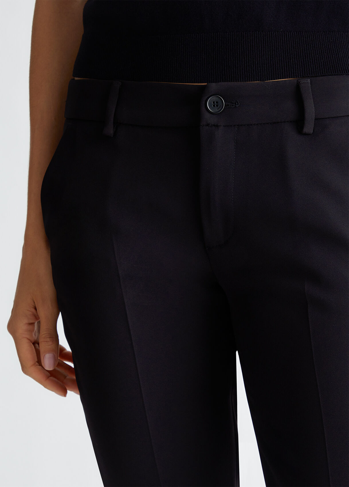 Elegant slim fit trousers colour black | Liu Jo