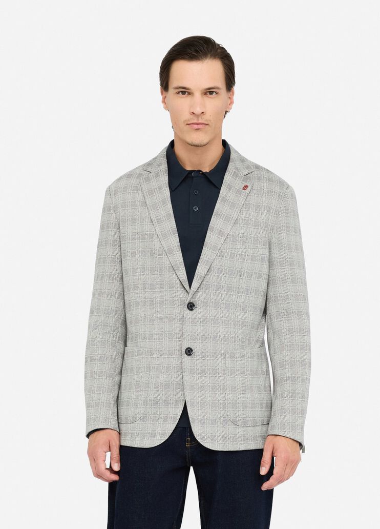 Karo-Blazer aus Jersey Karomuster Liu Jo - medium Karo-Blazer aus Jersey Karomuster Liu Jo - medium