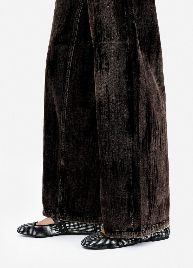 Flared jeans with coated detailing brown denim Liu Jo - large image number 4 Flared jeans with coated detailing brown denim Liu Jo - large image number 4