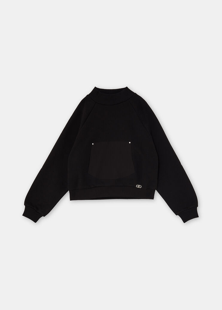 Sweatshirt with maxi pocket black Liu Jo - large image number 2