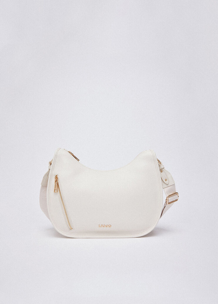 Medium zip-up hobo bag cream Liu Jo - medium