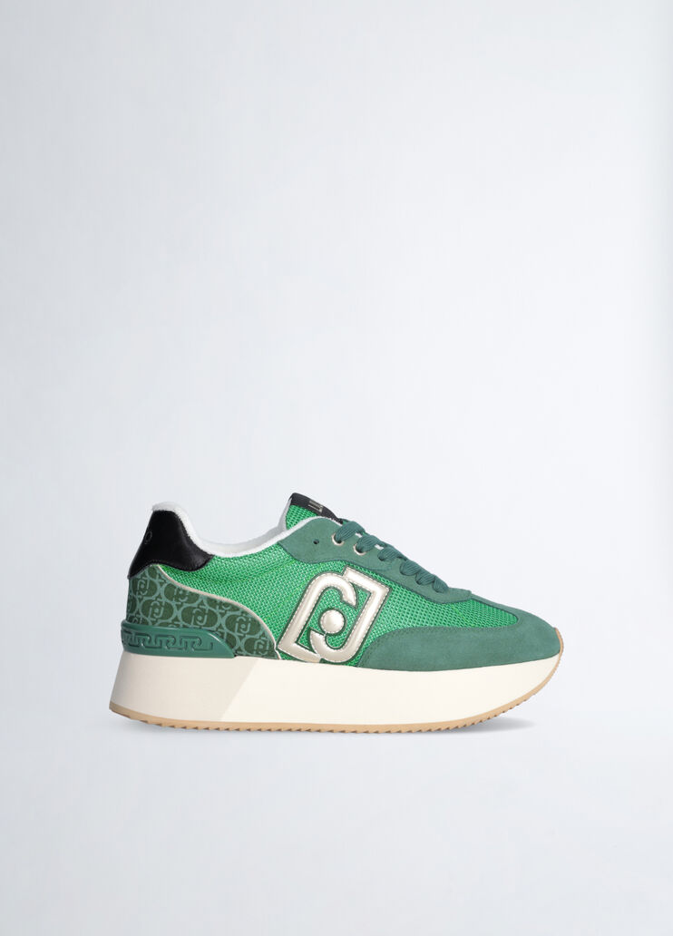 Brighty mesh monogram sneakers green Liu Jo - medium Brighty mesh monogram sneakers green Liu Jo - medium