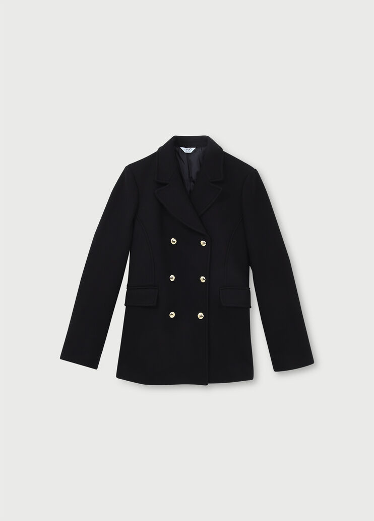 Double-breasted pea coat Black Liu Jo - large image number 4