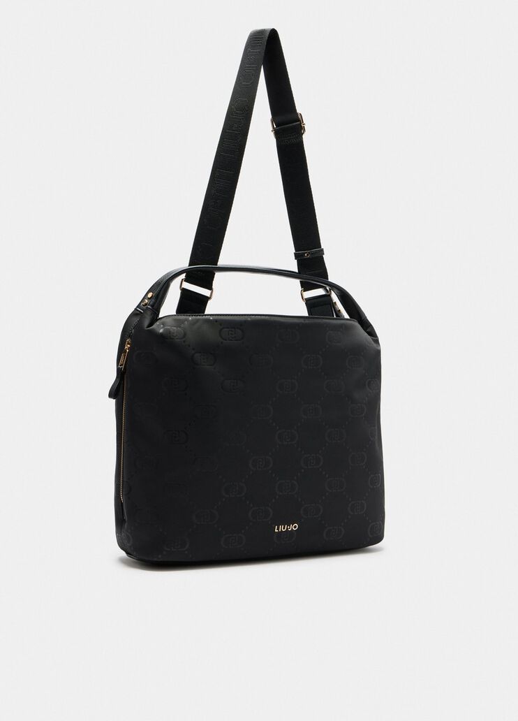 Large nylon hobo bag black Liu Jo - large image number 2