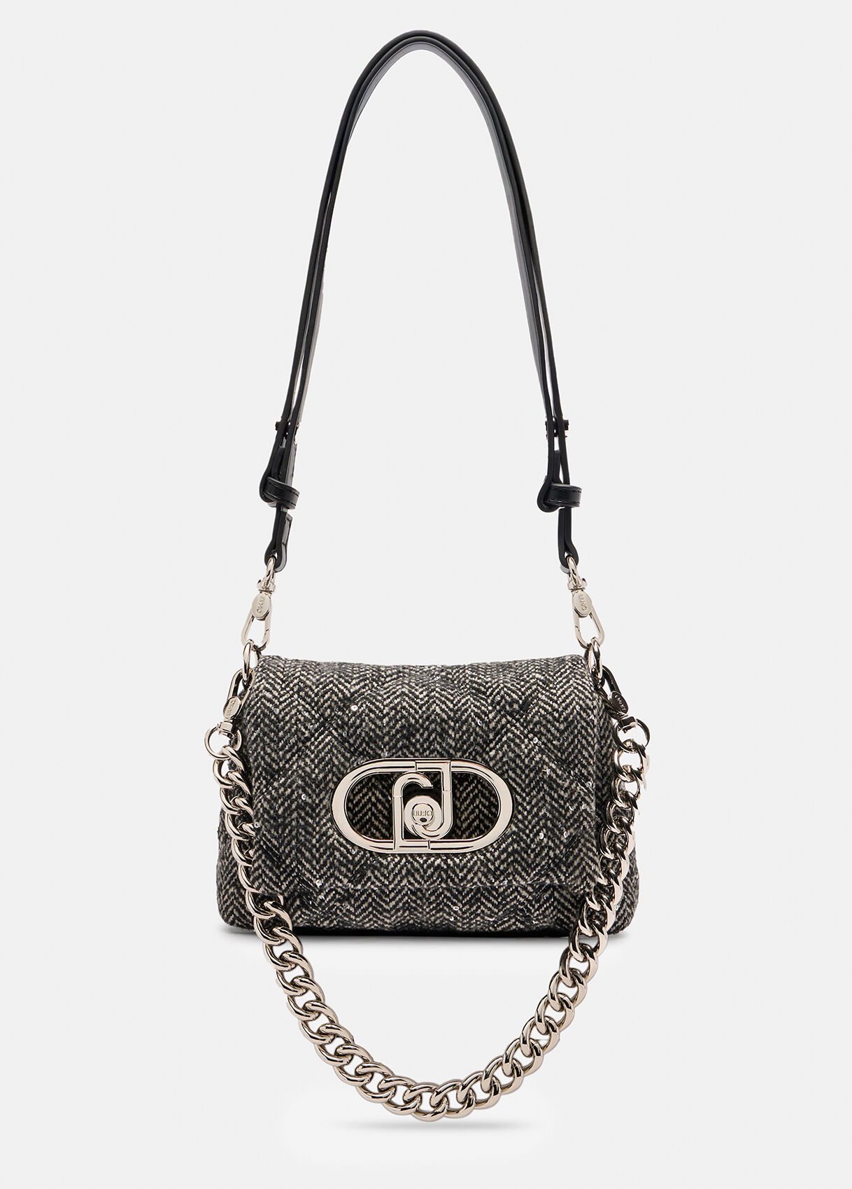 ハンドバッグ LIU JO LA PUFFY SMALL LAMINATED BAG Small LaPuffy bag with sequins colour black | Liu Jo