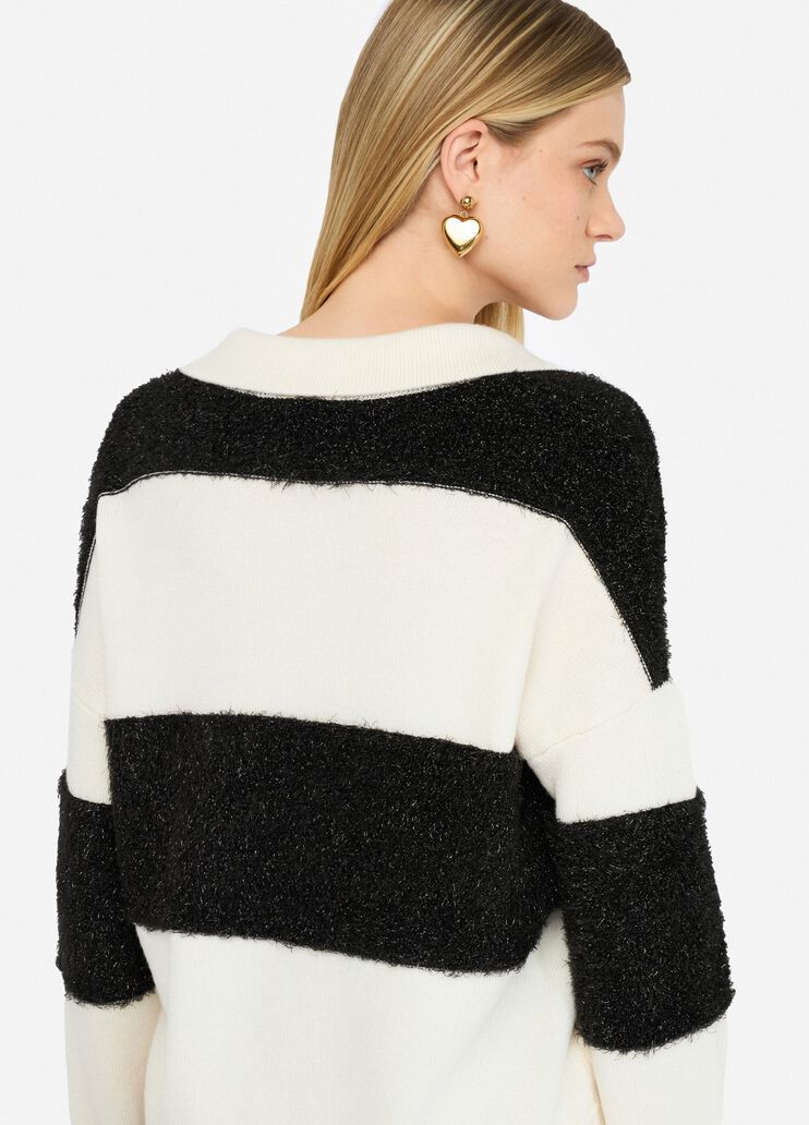 Striped wool polo white Liu Jo - large image number 4 Striped wool polo white Liu Jo - large image number 4