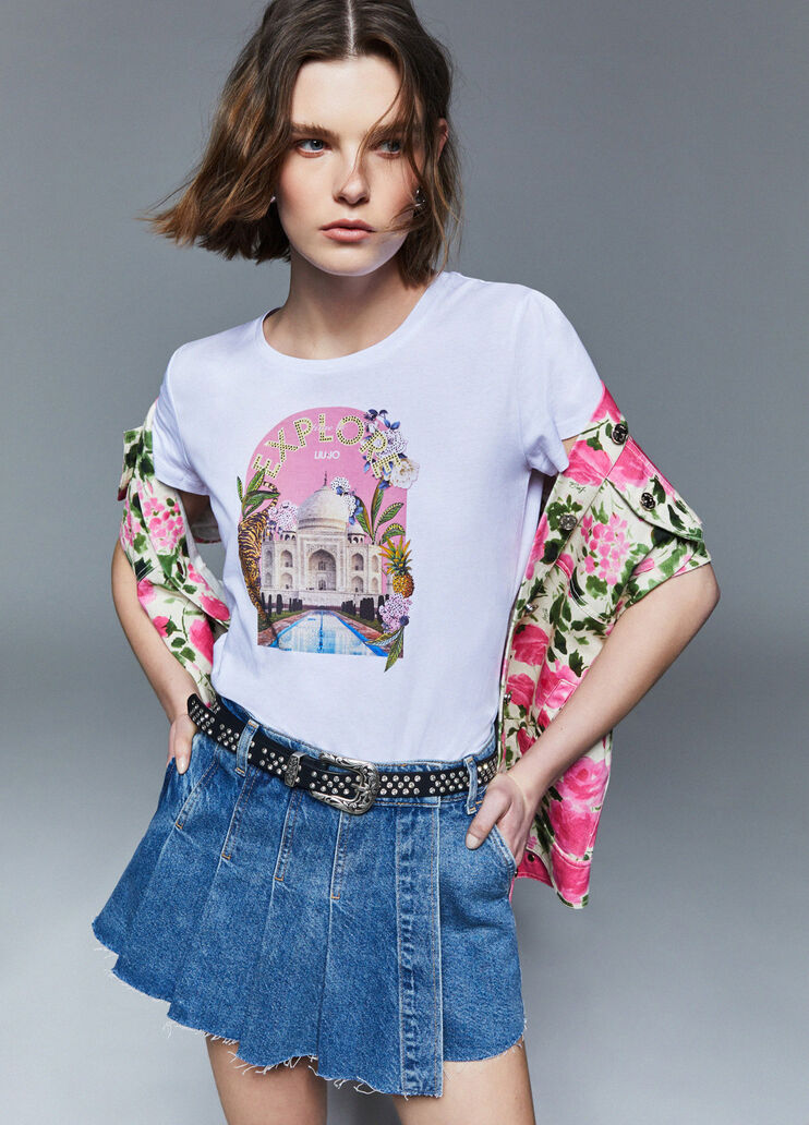 T-shirt with print explore Liu Jo - medium