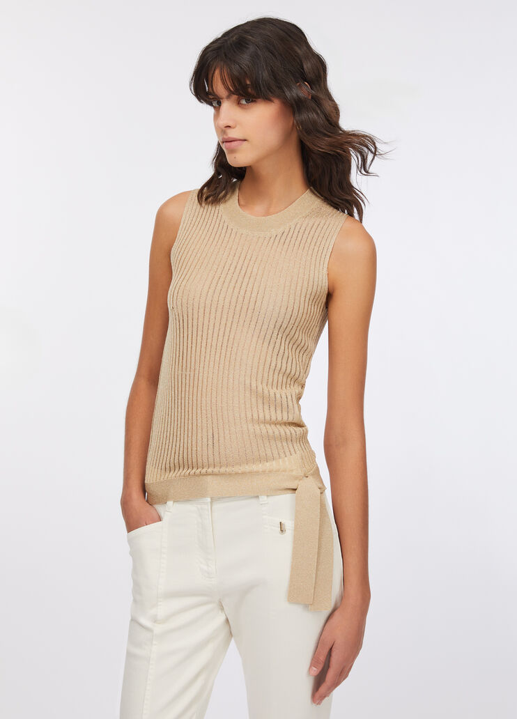 Lurex® knit top gold Liu Jo - large image number 0
