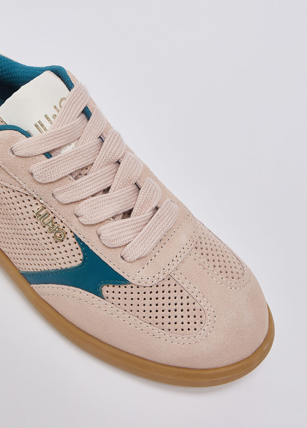 Perforated suede sneakers pink Liu Jo - large image number 4