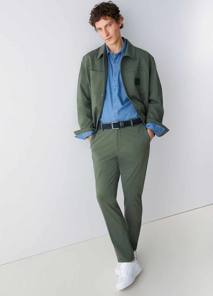 Pantalon chino en jersey vert thym Liu Jo - medium