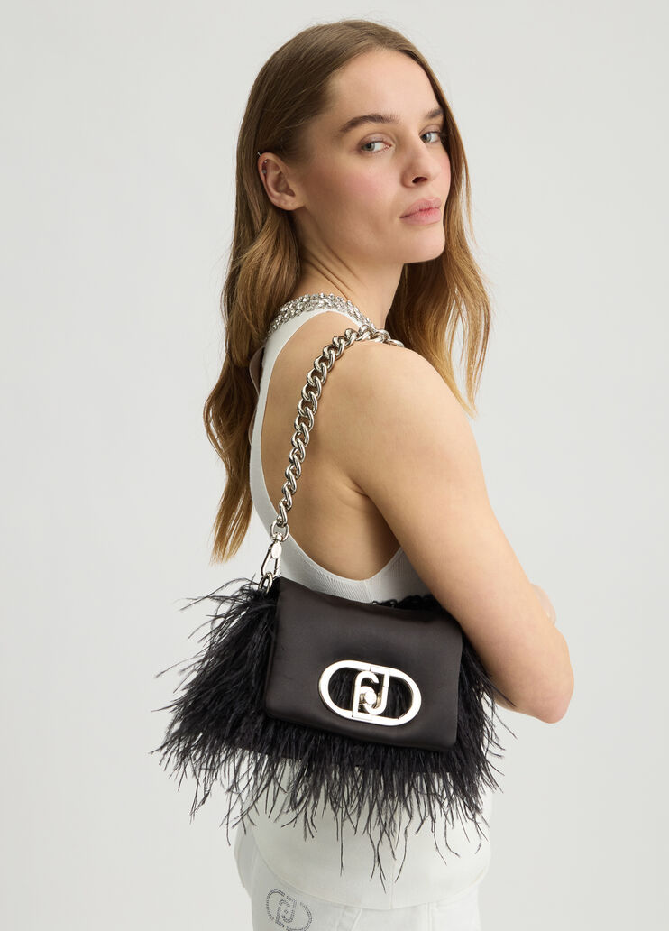 Small LaPuffy bag with feathered detailing black Liu Jo - large image number 0