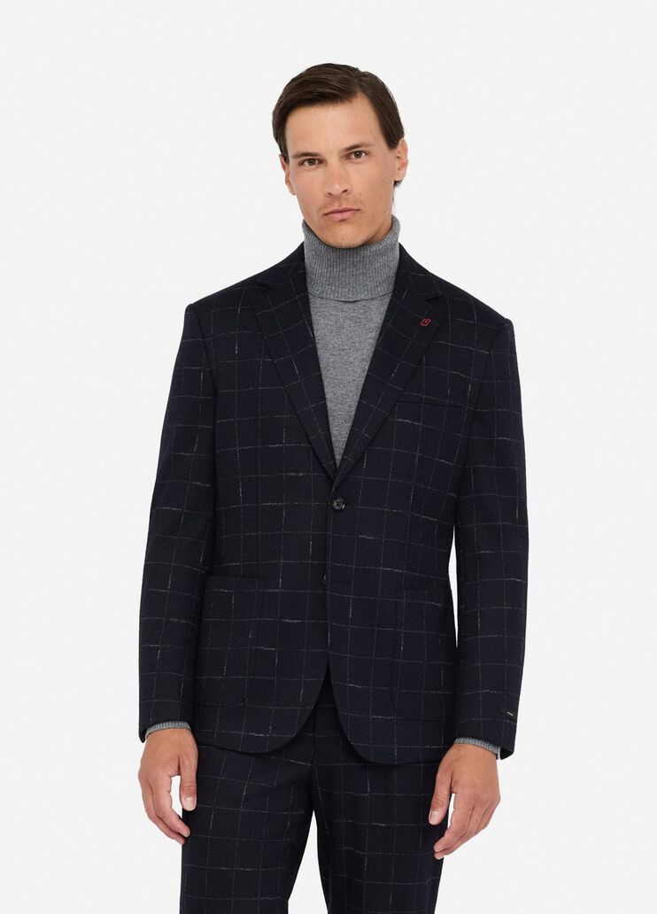 Karo-Blazer aus Wolle und Baumwolle Karomuster Liu Jo - medium Karo-Blazer aus Wolle und Baumwolle Karomuster Liu Jo - medium