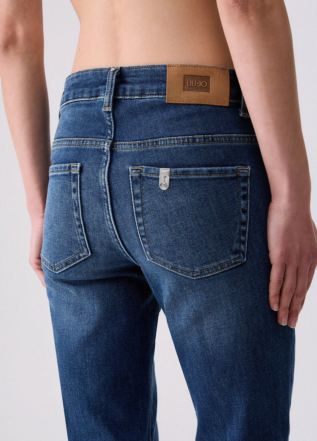 High-rise slim fit jeans dark blue denim Liu Jo - large image number 4