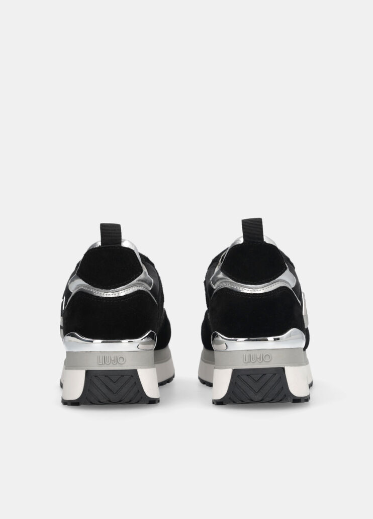 Sneakers à plateforme effet lamé noir Liu Jo - large image number 7 Sneakers à plateforme effet lamé noir Liu Jo - large image number 7
