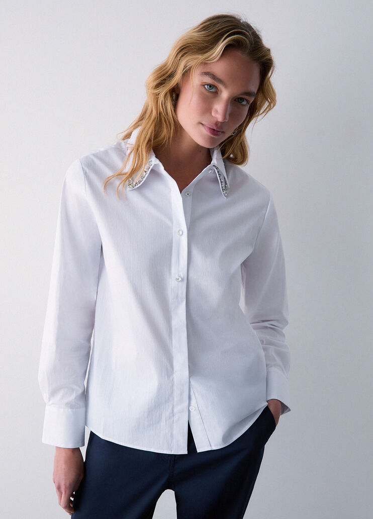 Shirt with detachable collar white Liu Jo - medium