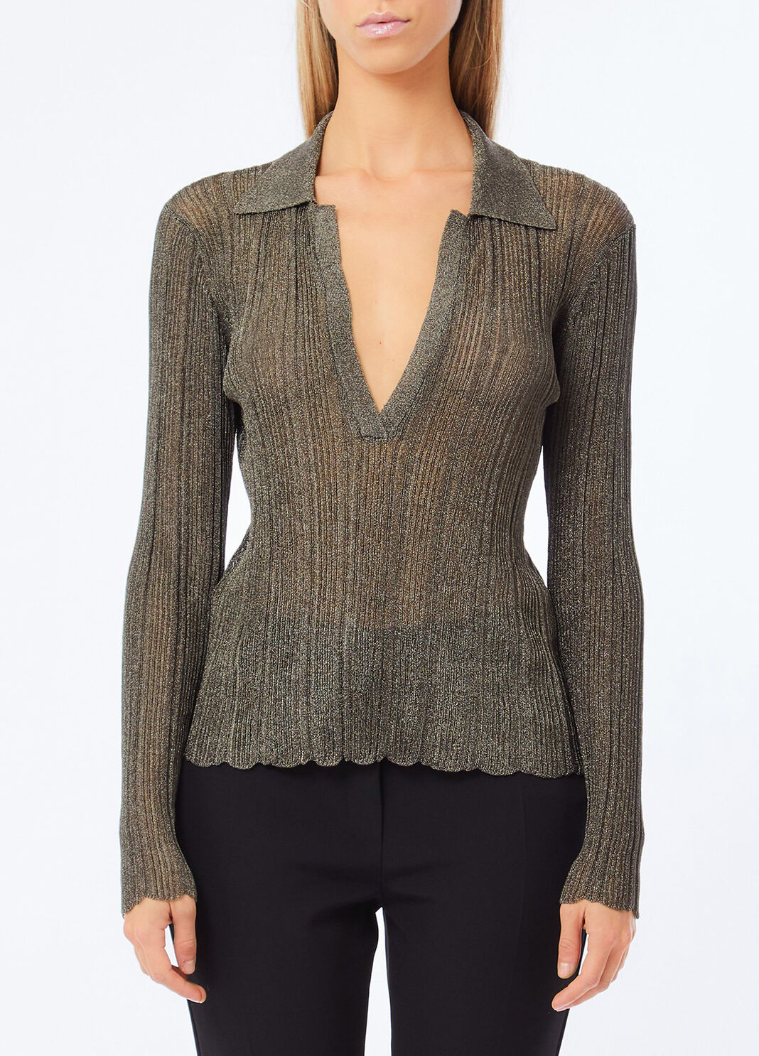 Jersey con lurex&reg; musgo Liu Jo - large image number 0
