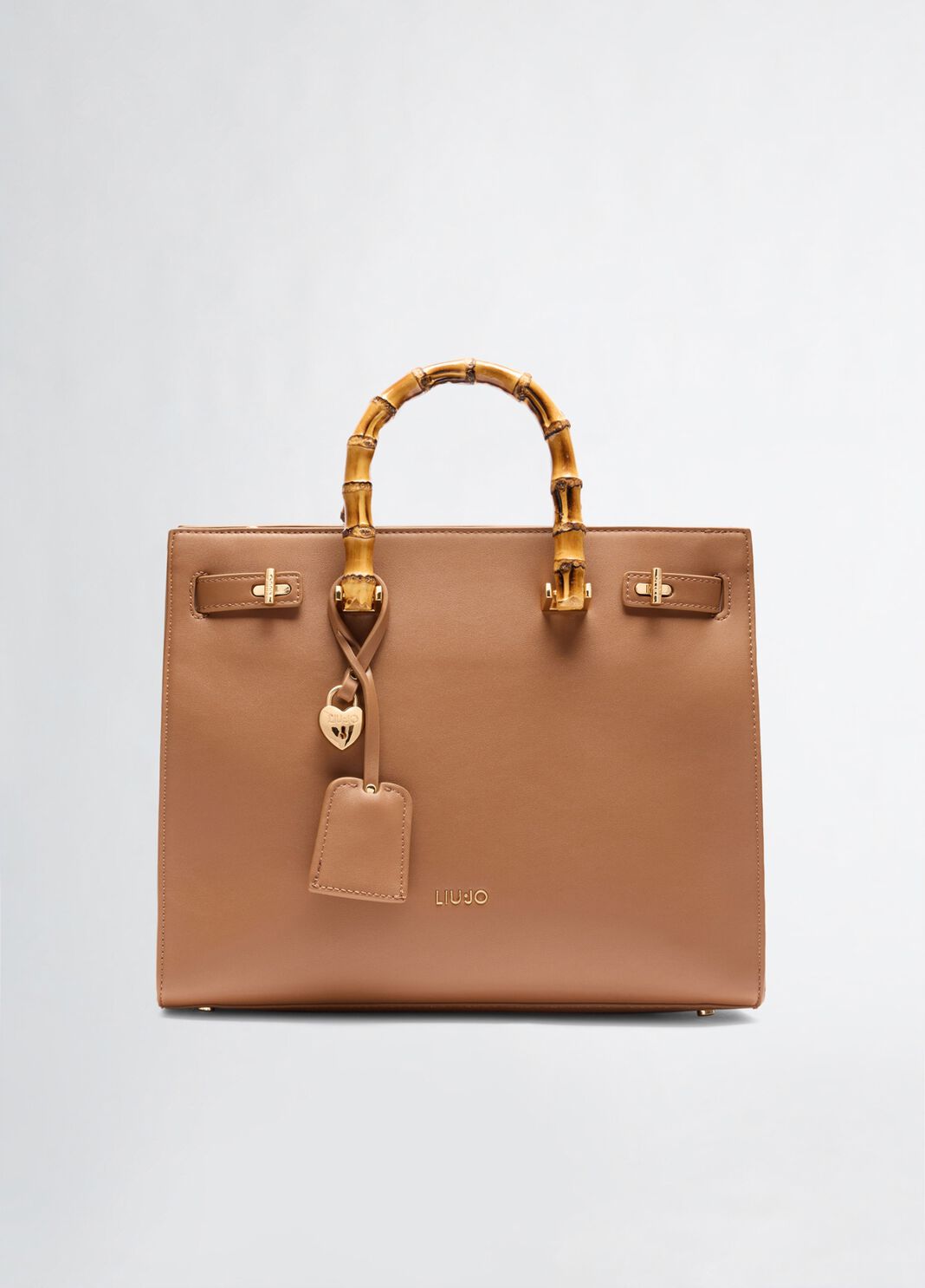 Large bag with bamboo-finish handles brown Liu Jo - large image number 2