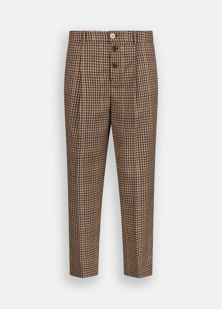 Chequered trousers with darts beige Liu Jo - large image number 6 Chequered trousers with darts beige Liu Jo - large image number 6