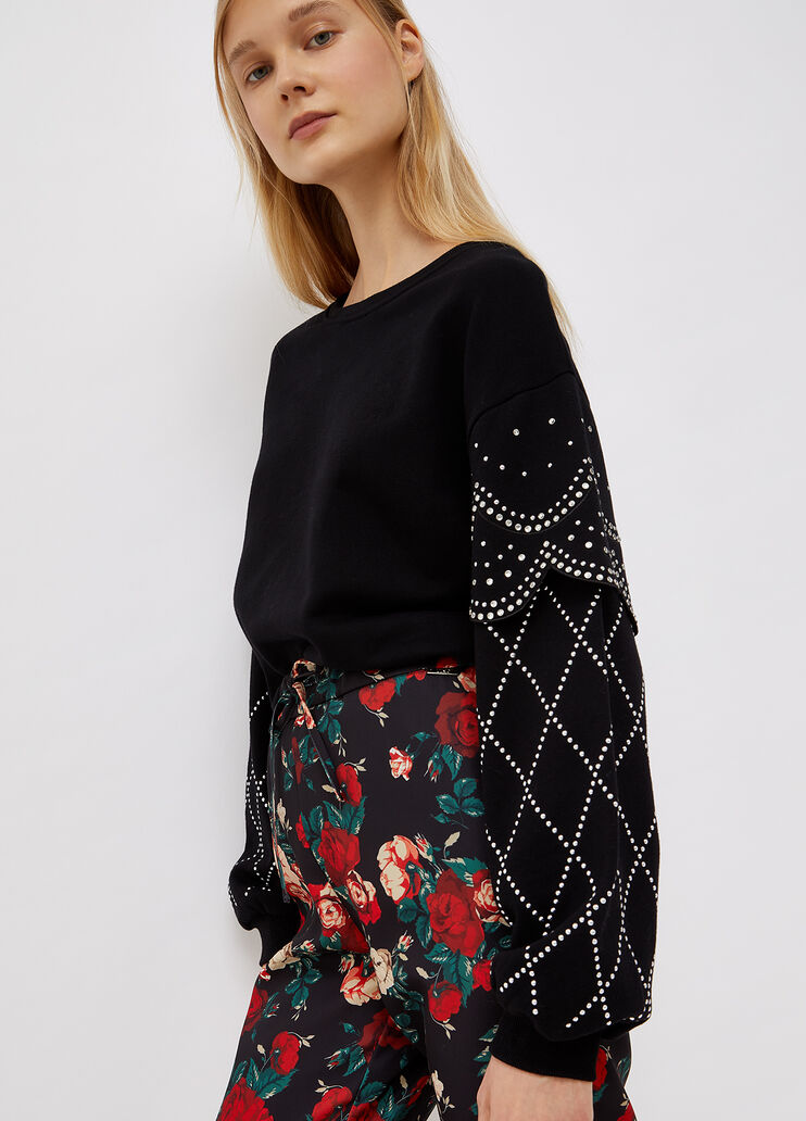 Толстовка с аппликациями чёрный Liu Jo - large image number 2