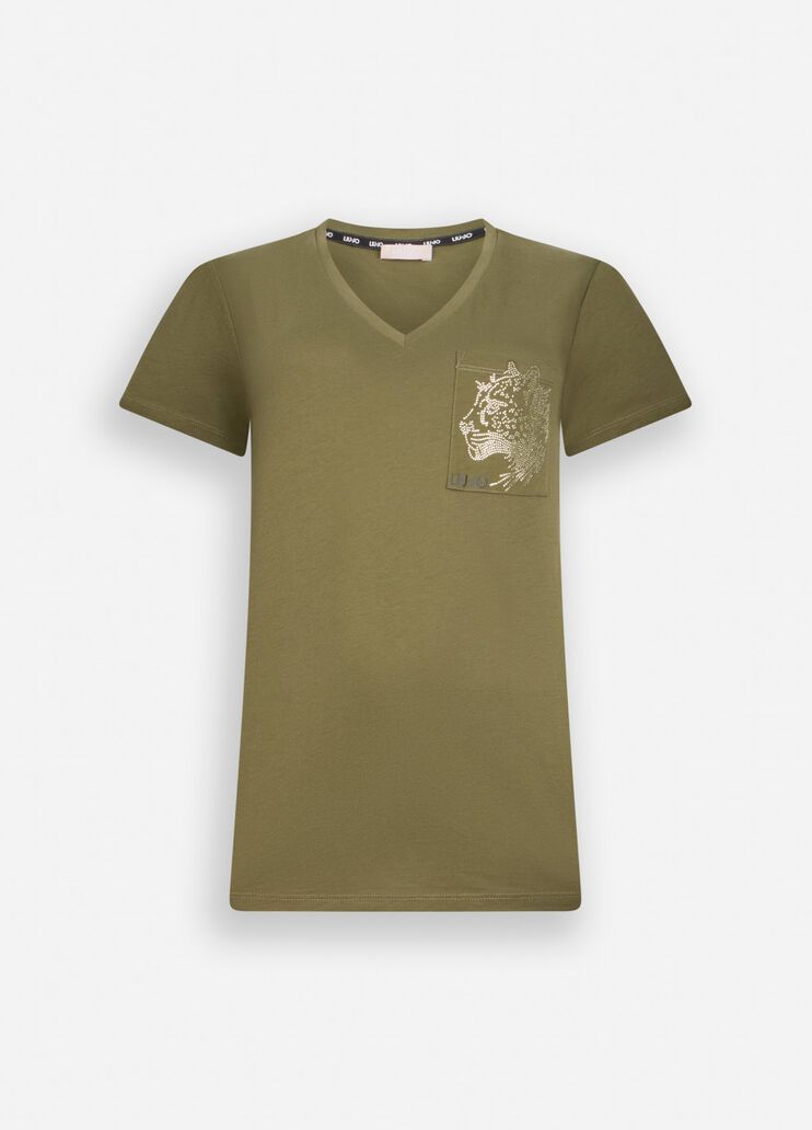 Liu Jo Better T-shirt olive green Liu Jo - large image number 6 Liu Jo Better T-shirt olive green Liu Jo - large image number 6