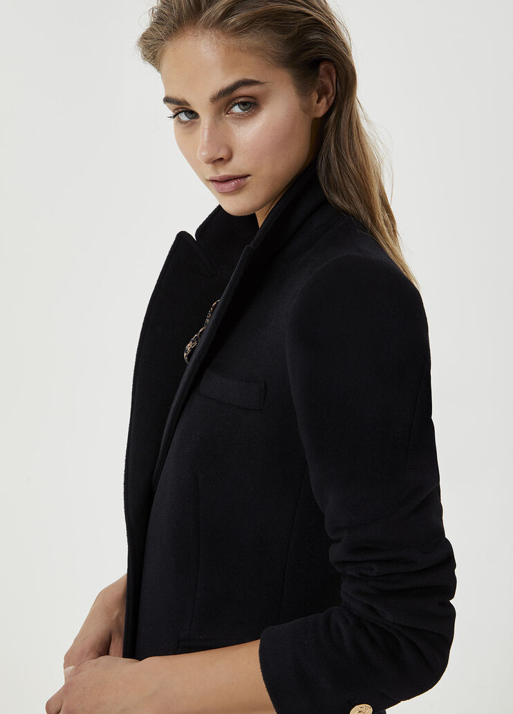 Long eco-friendly coat Black Liu Jo - large image number 2 Long eco-friendly coat Black Liu Jo - large image number 2