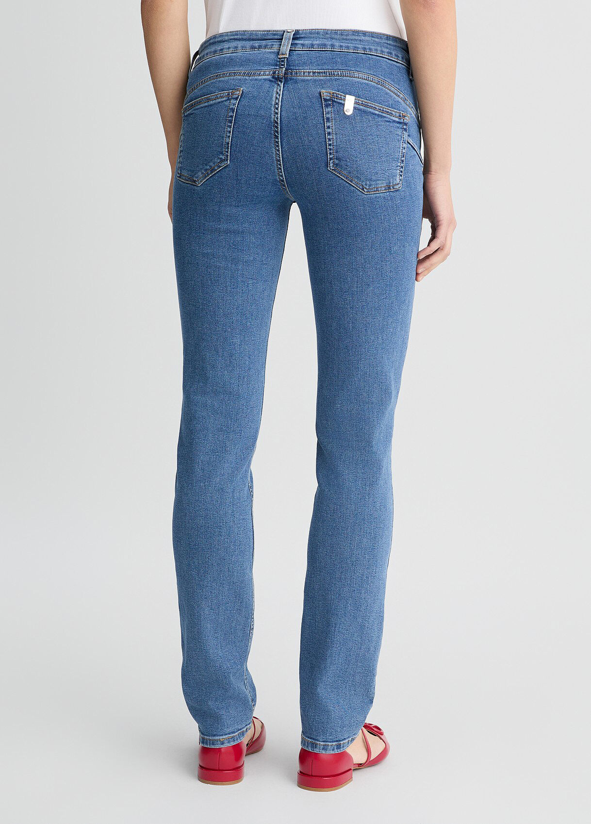 Slim jeans with gemstones colour Blue denim | Liu Jo