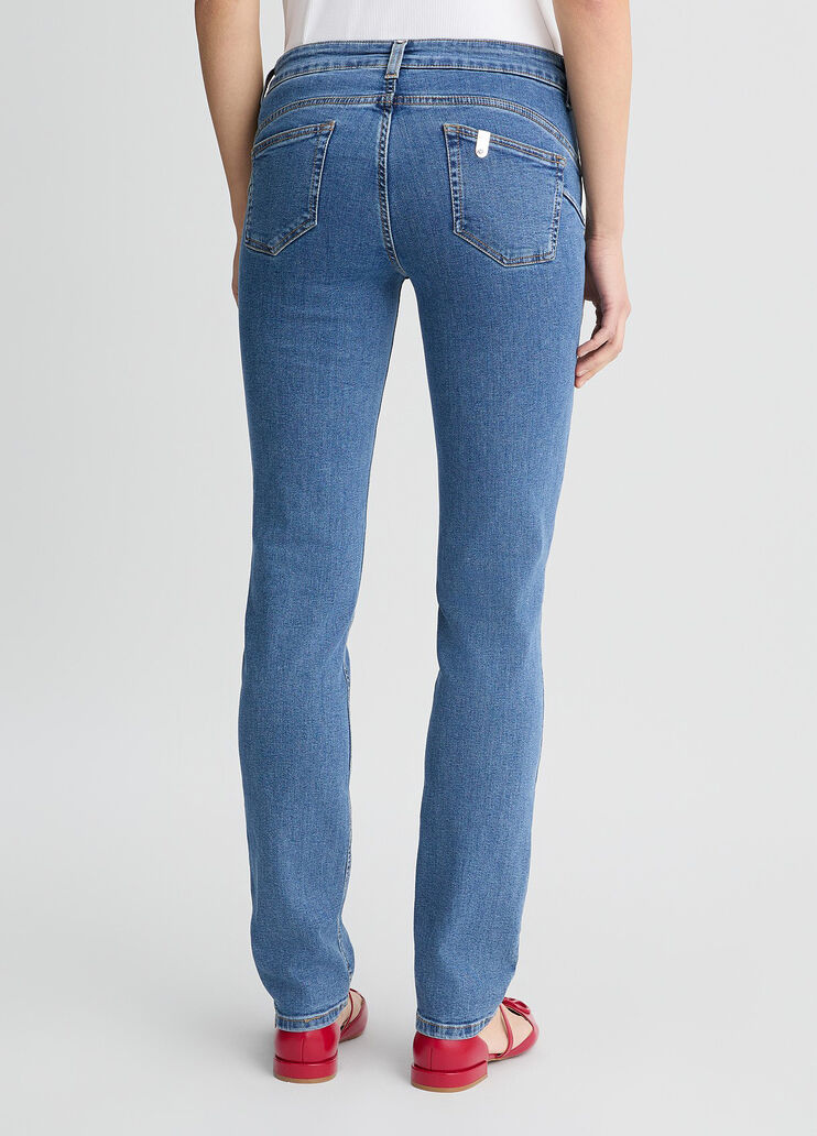 Slim jeans with gemstones Blue denim Liu Jo - large image number 1 Slim jeans with gemstones Blue denim Liu Jo - large image number 1