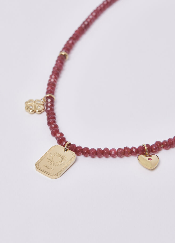 Collier Ras du Cou avec Charm bordeaux Liu Jo - medium