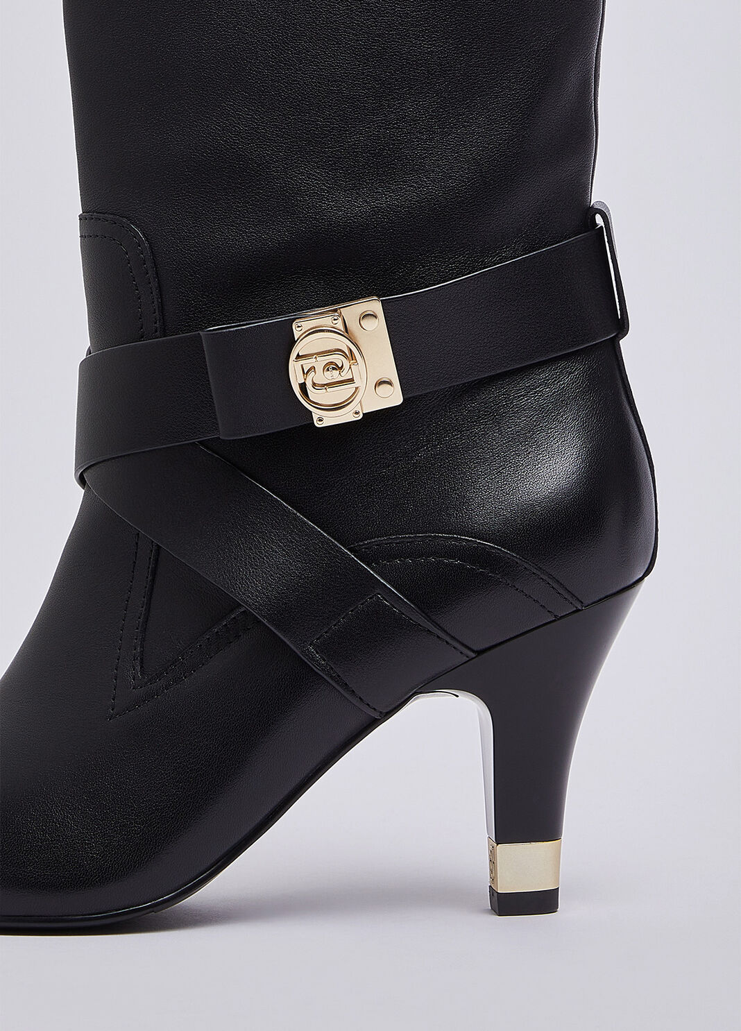 Leather boots with wide heel black Liu Jo - large image number 5