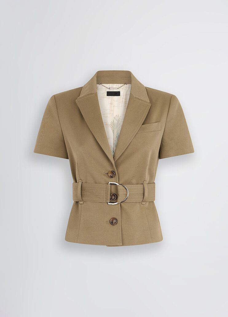 Green jacket with belt beige Liu Jo - large image number 6 Green jacket with belt beige Liu Jo - large image number 6