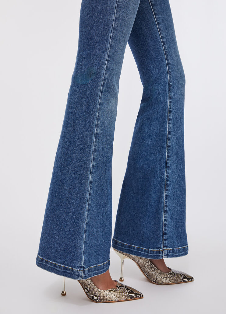 Bootcut jeans with belt Blue denim Liu Jo - large image number 3