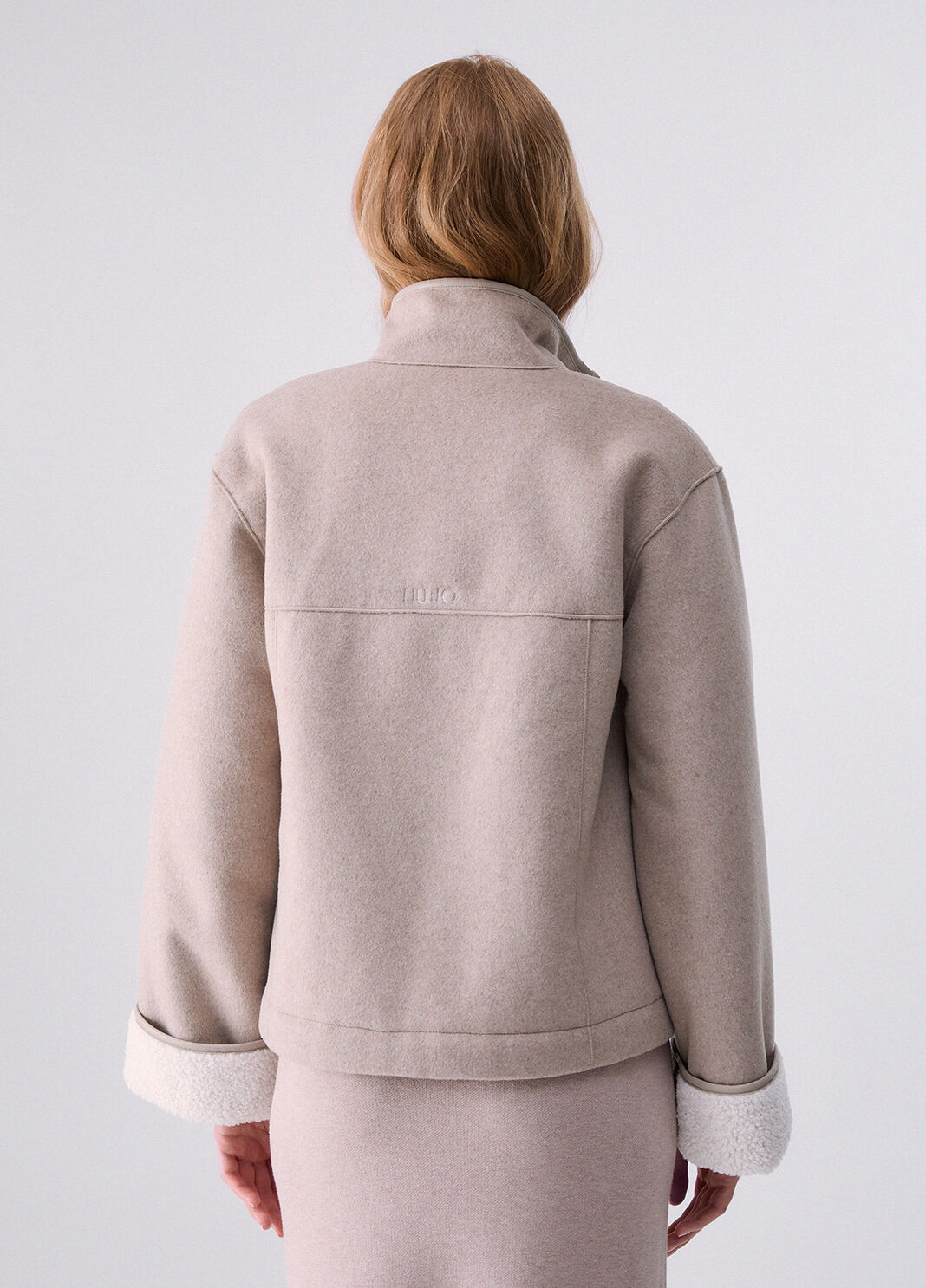 Jacke boxy aus Lammfell synthetisch beige Liu Jo - large image number 1