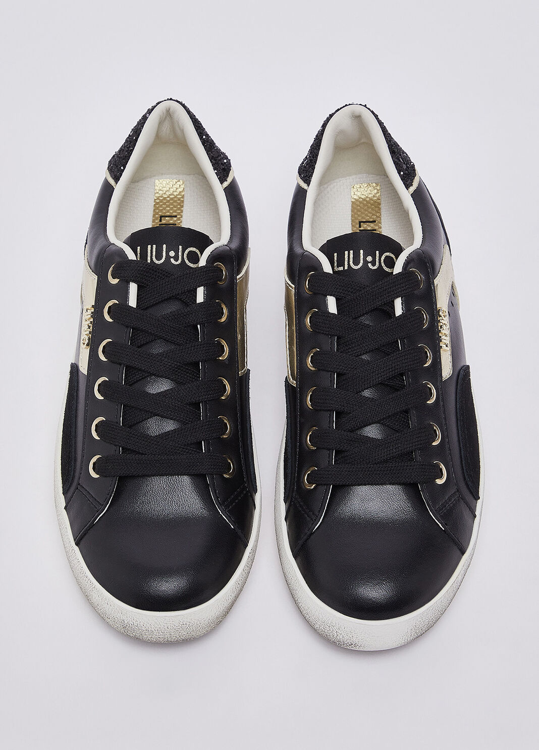 Sneakers aus Leder Schwarz/Gold Liu Jo - large image number 4