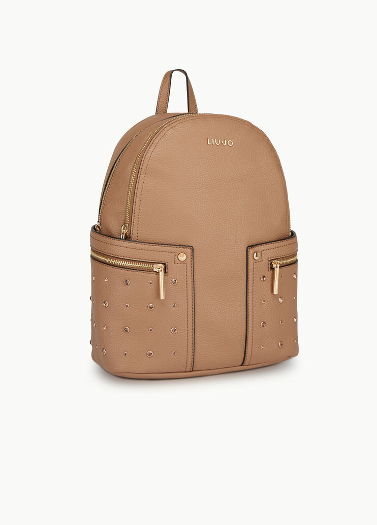 Backpack with jewel studs Walnut Liu Jo - large image number 1