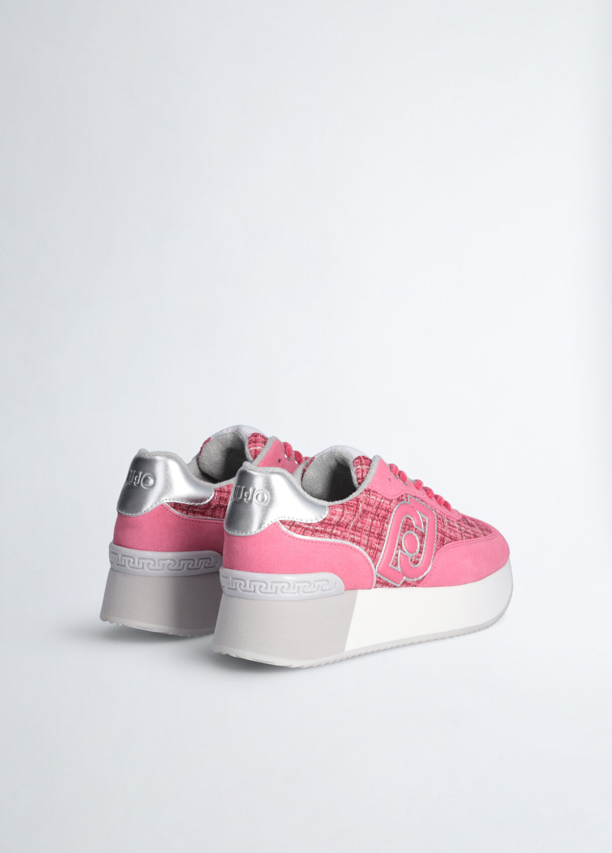 Tweed platform sneakers colour pink | Liu Jo