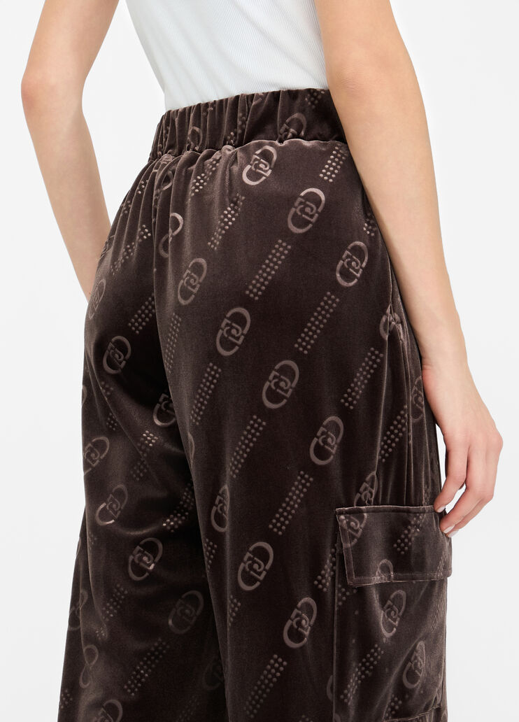 Chenille jogging pants chocolate/liu jo Liu Jo - large image number 4