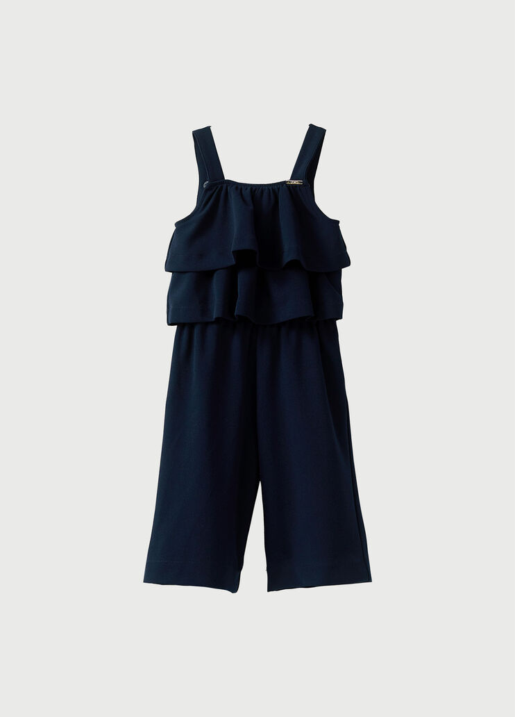 Jumpsuit with flounces and buttons Dark Blue Liu Jo - large image number 0