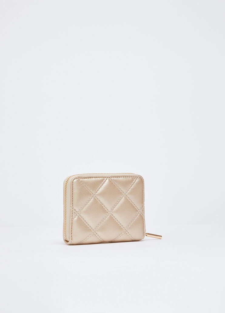Small quilted wallet light gold Liu Jo - large image number 1