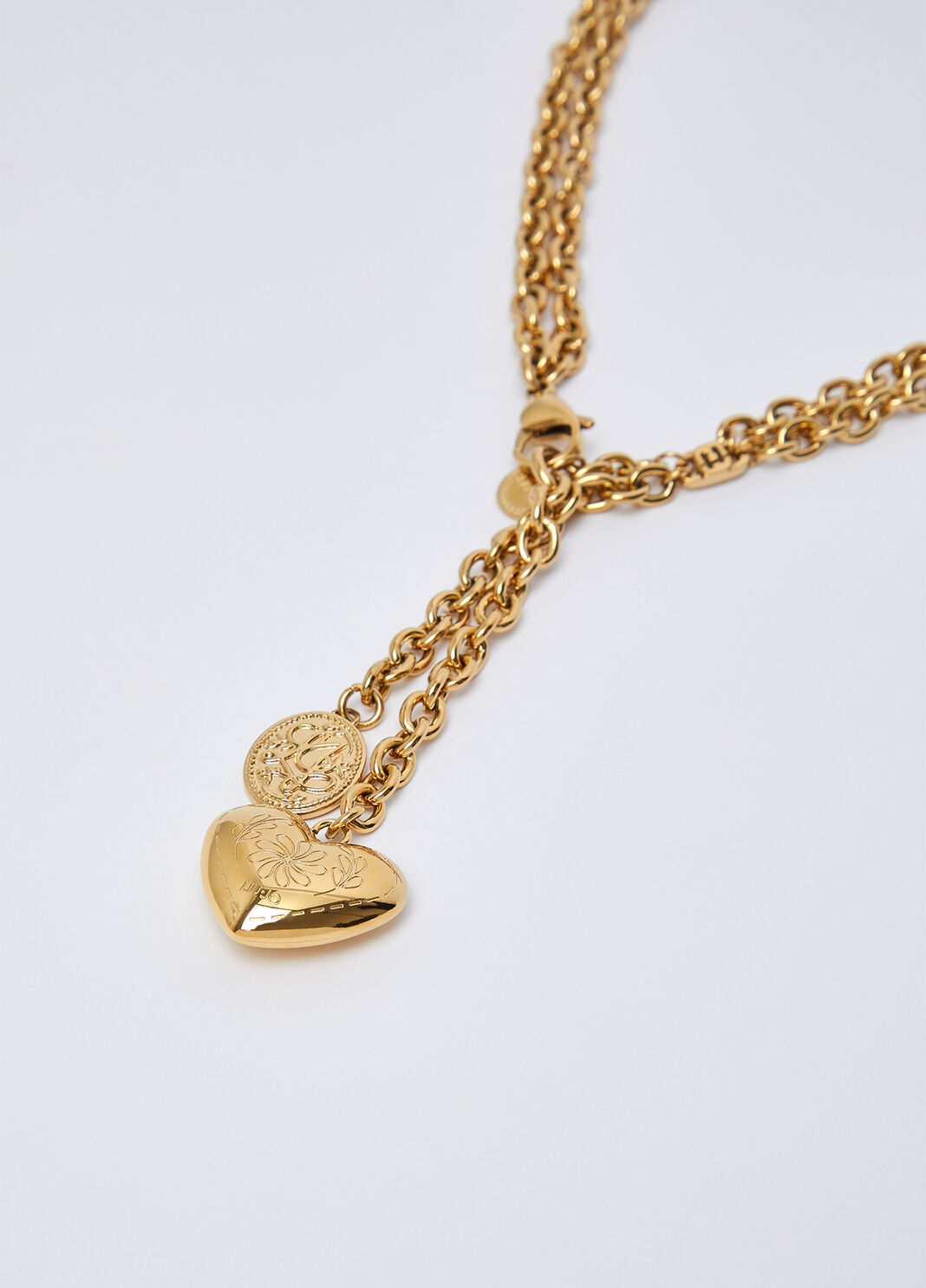 Collier avec c&oelig;ur grav&eacute; or Liu Jo - large image number 1