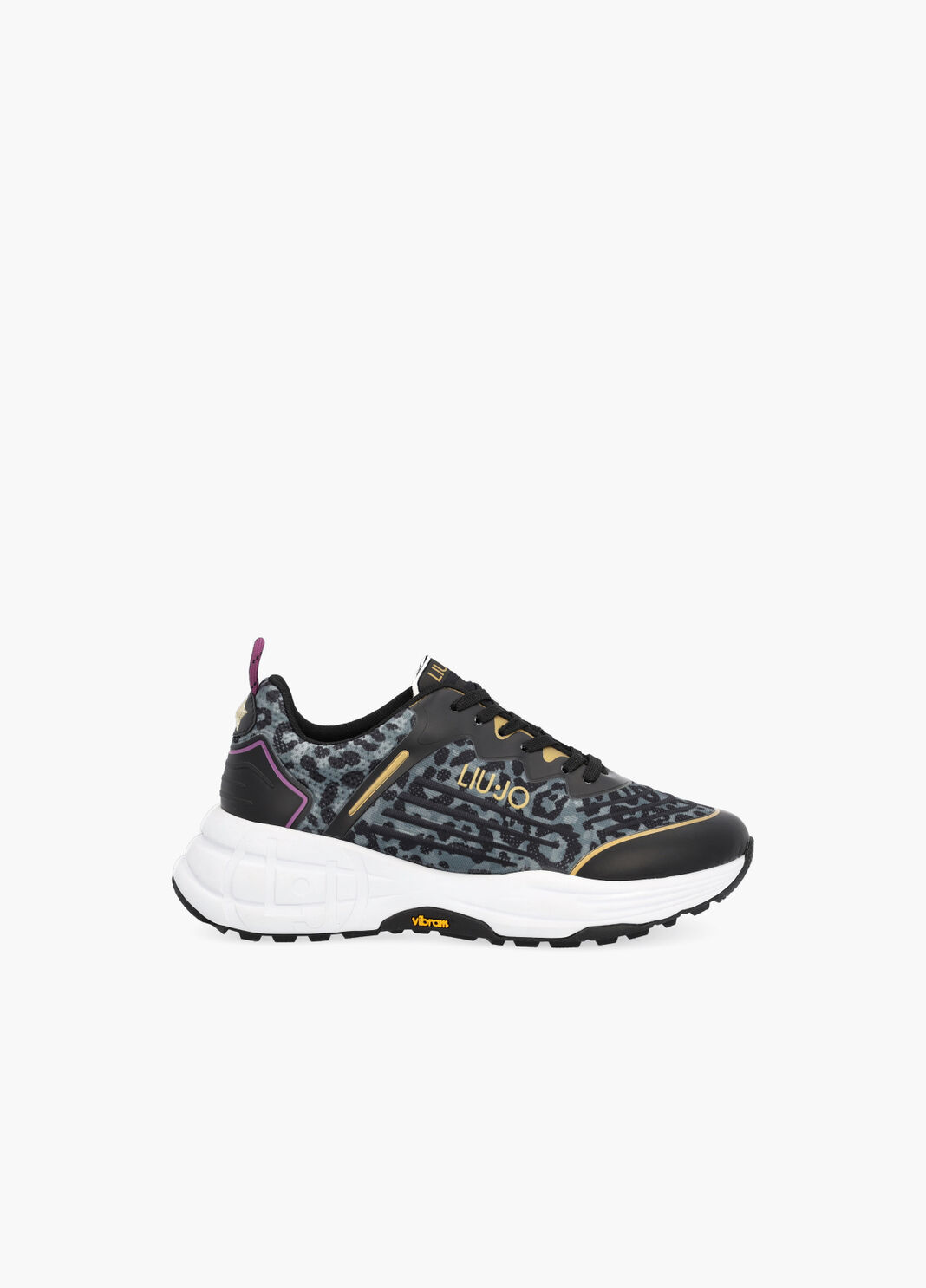 Sneakers &eacute;cocon&ccedil;ues avec imprim&eacute; animalier noir Liu Jo - large image number 0