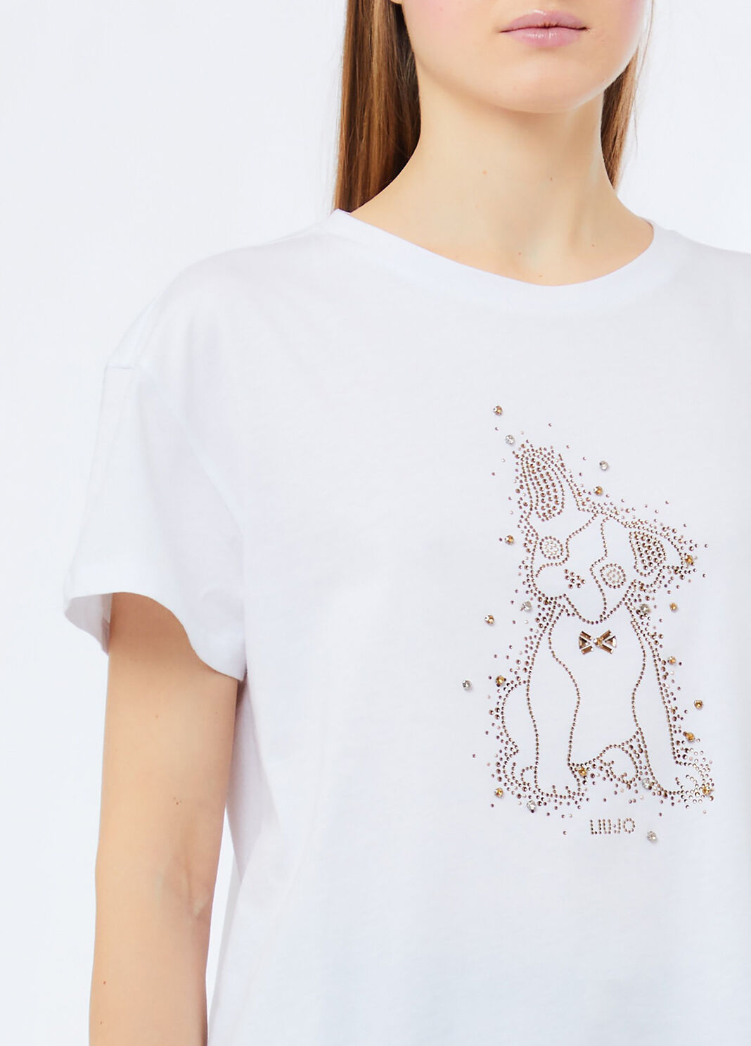 T-Shirt mit Strass Wei&szlig; Liu Jo - large image number 2