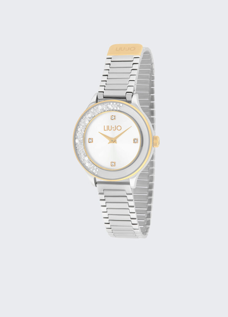 Two-tone watch with diamantés silver Liu Jo - large image number 0 Two-tone watch with diamantés silver Liu Jo - large image number 0